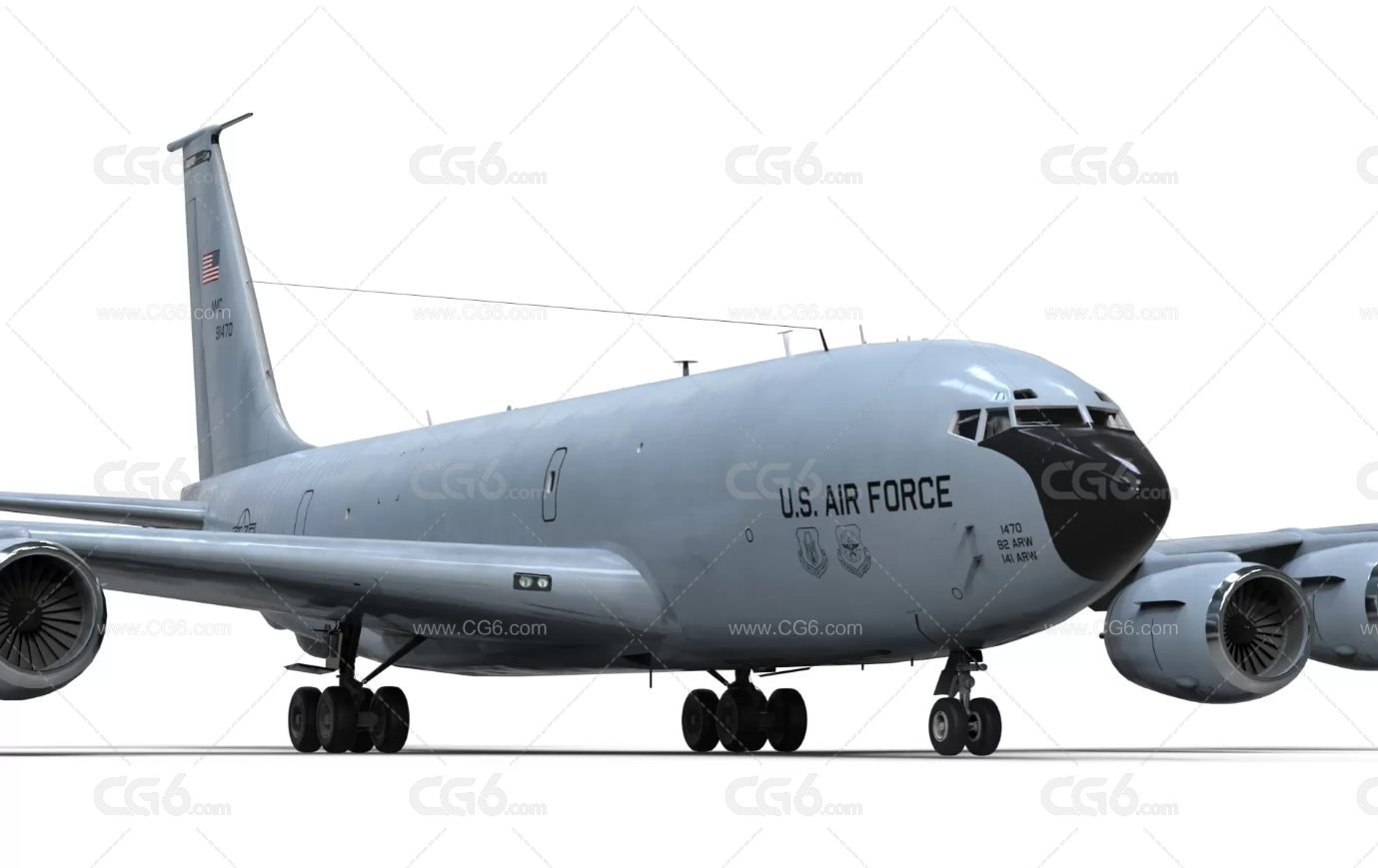 KC-135空中加油机模型 加油机 美军加油机 空中加油机 kc135 KC-135飞机3D模型-1