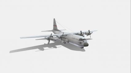 PBR次世代C-130军用货机 大型飞机 运输机 侦察机 C-130J 军用飞机 大型军用飞机3D模型