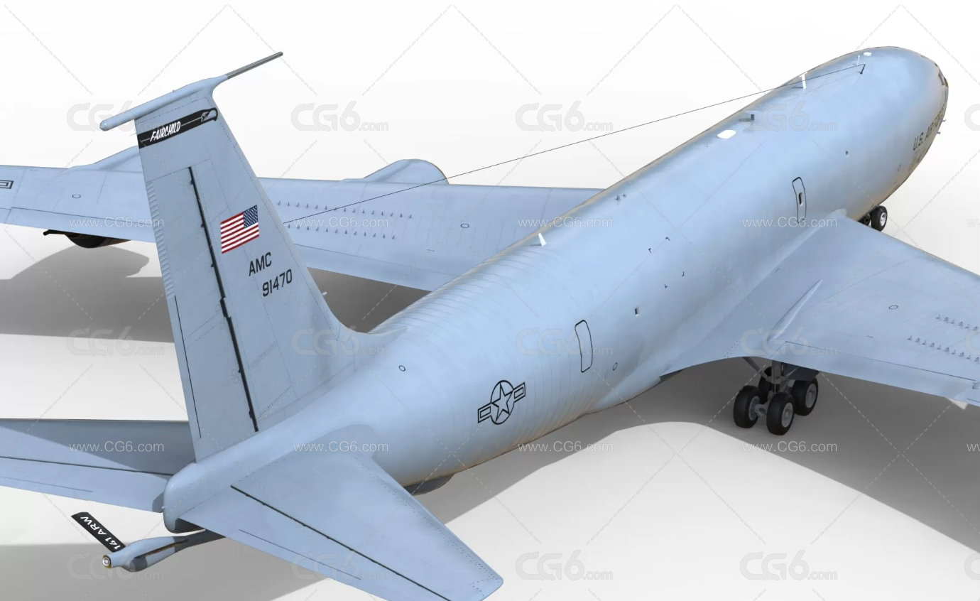 KC-135空中加油机模型 加油机 美军加油机 空中加油机 kc135 KC-135飞机3D模型-3