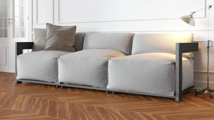 现代 多人沙发 长沙发 皮沙发 布艺沙发 三座沙发 家具3D模型
