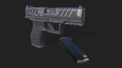 瓦尔特PPK手枪 弹夹 二战手枪 游戏枪械 制式手枪3D模型