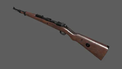 PBR次世代Kar98k步枪 栓动步枪 毛瑟步枪 卡宾枪 二战武器 后拉式枪 狙击步枪 手动枪械3D模型
