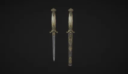 古代兵器 短剑 匕首 武器 冷兵器 精致匕首 精致短剑 精灵匕首 精灵短剑 宝剑3D模型