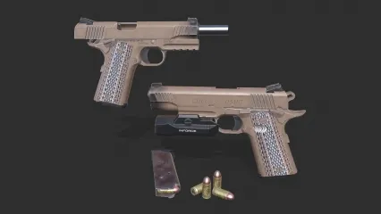 沙漠之鹰手枪 武器 游戏枪械 枪支 次时代手枪 军事战争武器 警察 半自动手枪3D模型
