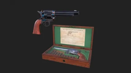 左轮手枪 枪械 柯尔特左轮手枪 现代武器 转轮枪 战争武器 手枪 美国手枪 游戏枪械3D模型