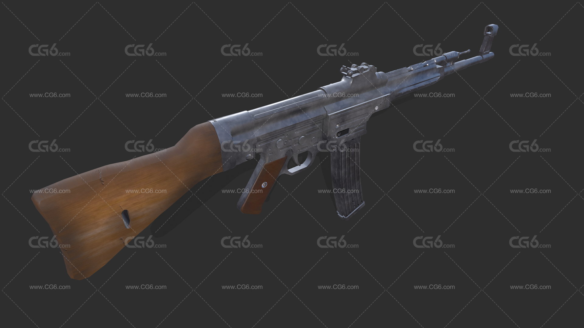 LowPoly步枪 STG44突击步枪 自动步枪 冲锋枪 枪 扫射机关枪 机关枪 老式枪械 二战德军步枪-4