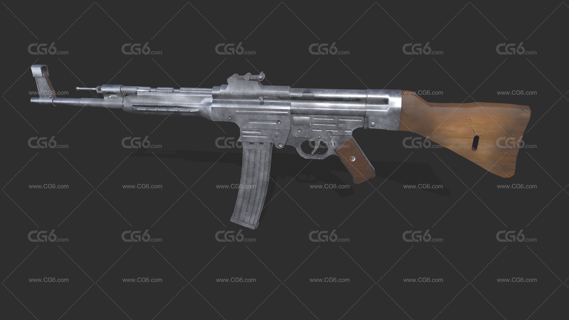 LowPoly步枪 STG44突击步枪 自动步枪 冲锋枪 枪 扫射机关枪 机关枪 老式枪械 二战德军步枪-2
