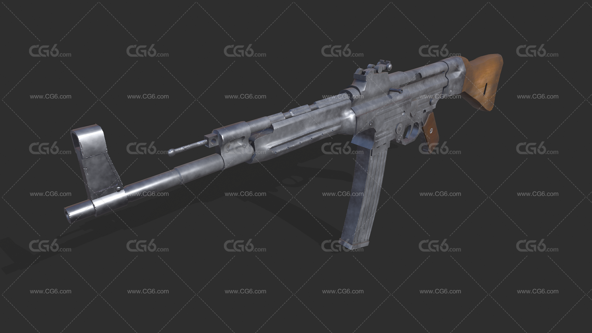 LowPoly步枪 STG44突击步枪 自动步枪 冲锋枪 枪 扫射机关枪 机关枪 老式枪械 二战德军步枪-3