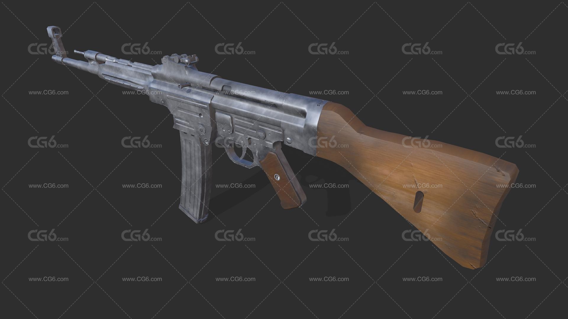 LowPoly步枪 STG44突击步枪 自动步枪 冲锋枪 枪 扫射机关枪 机关枪 老式枪械 二战德军步枪-1