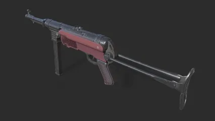 MP40 SMG冲锋枪 MP40冲锋枪 枪 游戏枪械武器 自动武器 机枪 歪把子 二战冲锋枪3D模型