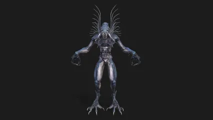  PBR次世代异形怪物 外星人 怪物设计 人形怪物 恐怖怪物 丧尸 外星生物 地狱恶魔 怪物 妖兽3D模型