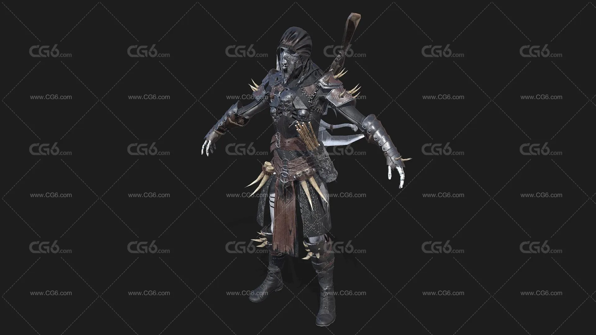 恶魔弓弩手 骷髅战士 地狱恶魔 魔兽战士 弓箭手 骷髅兵 亡灵战士 铠甲 盔甲战士 中世纪恶魔-1