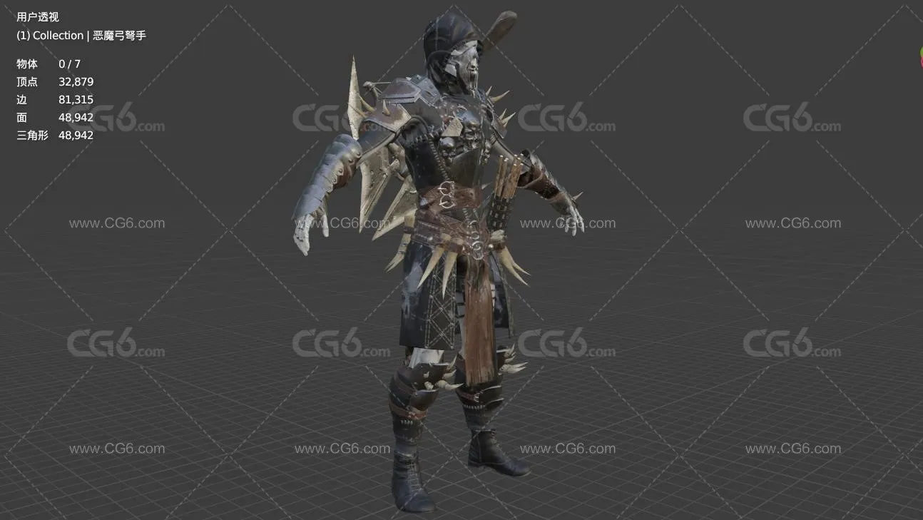 恶魔弓弩手 骷髅战士 地狱恶魔 魔兽战士 弓箭手 骷髅兵 亡灵战士 铠甲 盔甲战士 中世纪恶魔-7