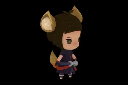 卡通小女孩  小狐狸  阿狸   可爱女孩