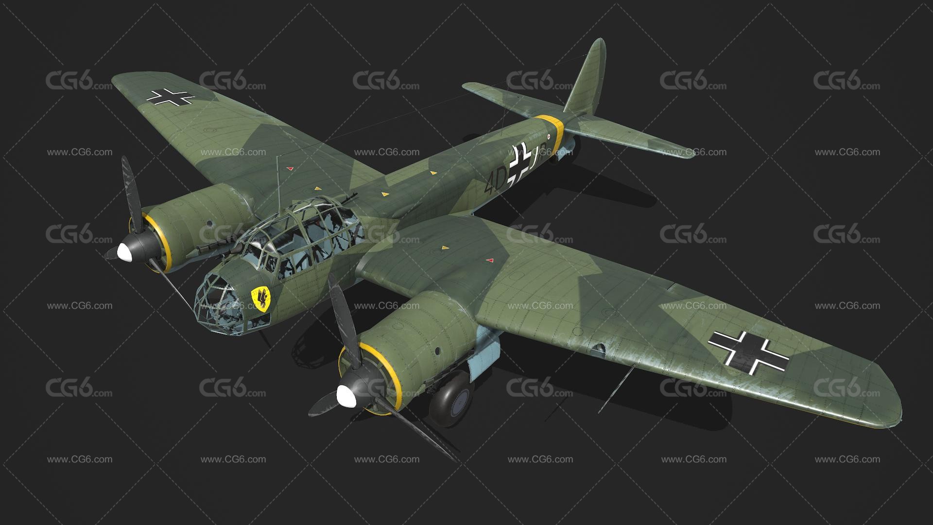 Ju88轰炸机 容克88 轰炸机 二战德国战斗机 中型轰炸机 容克-88 Ju-88军用飞机-1