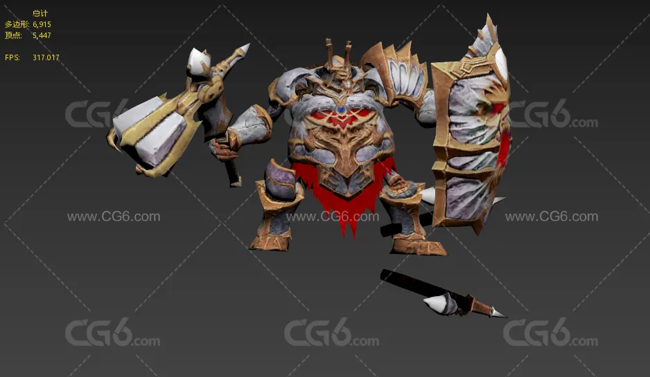 士兵 将士  武士动画模型-3