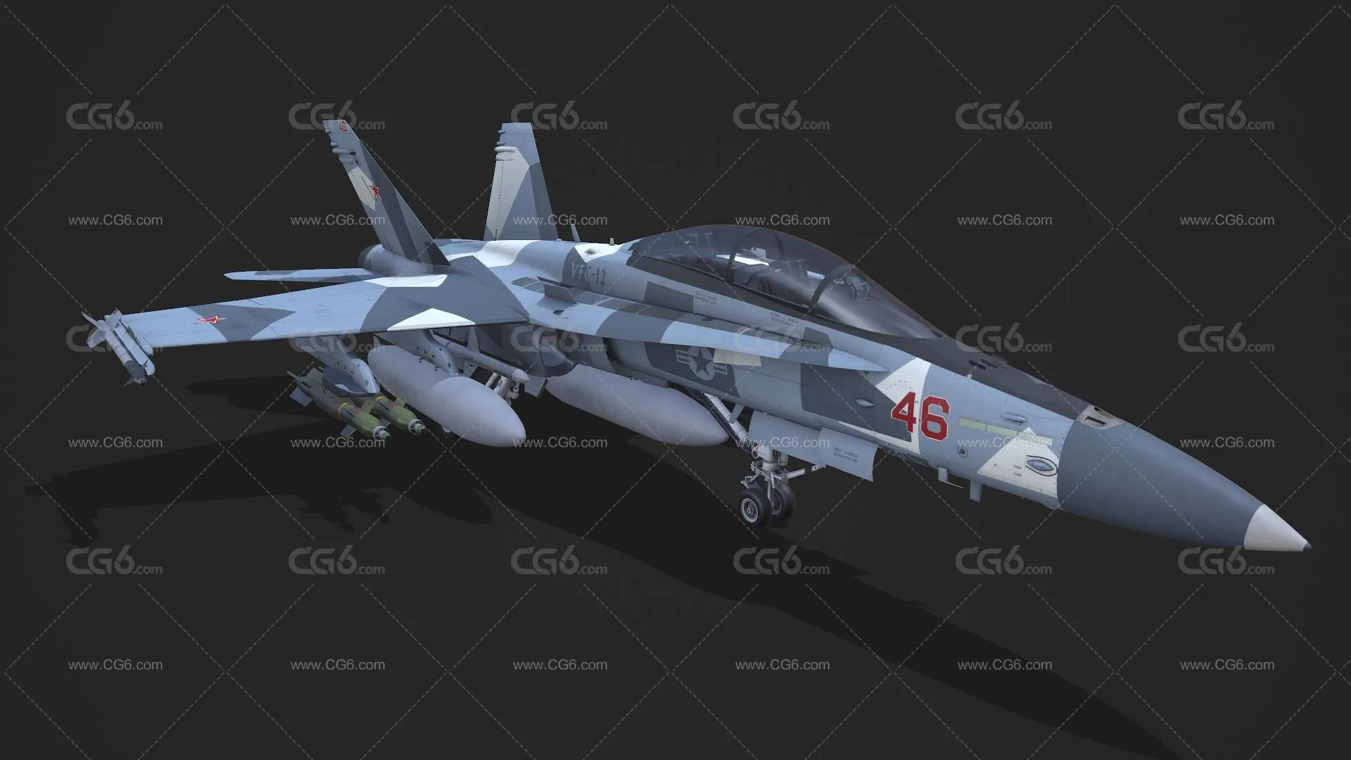 F/A-18D战斗攻击机 空军F18 F-18 D型超级大黄蜂战斗机 超音速战斗机 第三代战斗机 军用飞机 -6