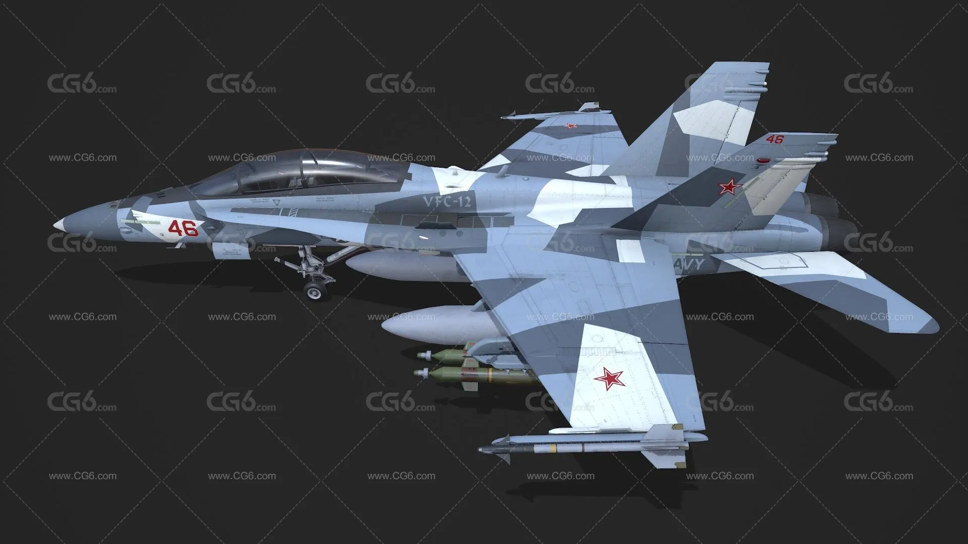 F/A-18D战斗攻击机 空军F18 F-18 D型超级大黄蜂战斗机 超音速战斗机 第三代战斗机 军用飞机 -2