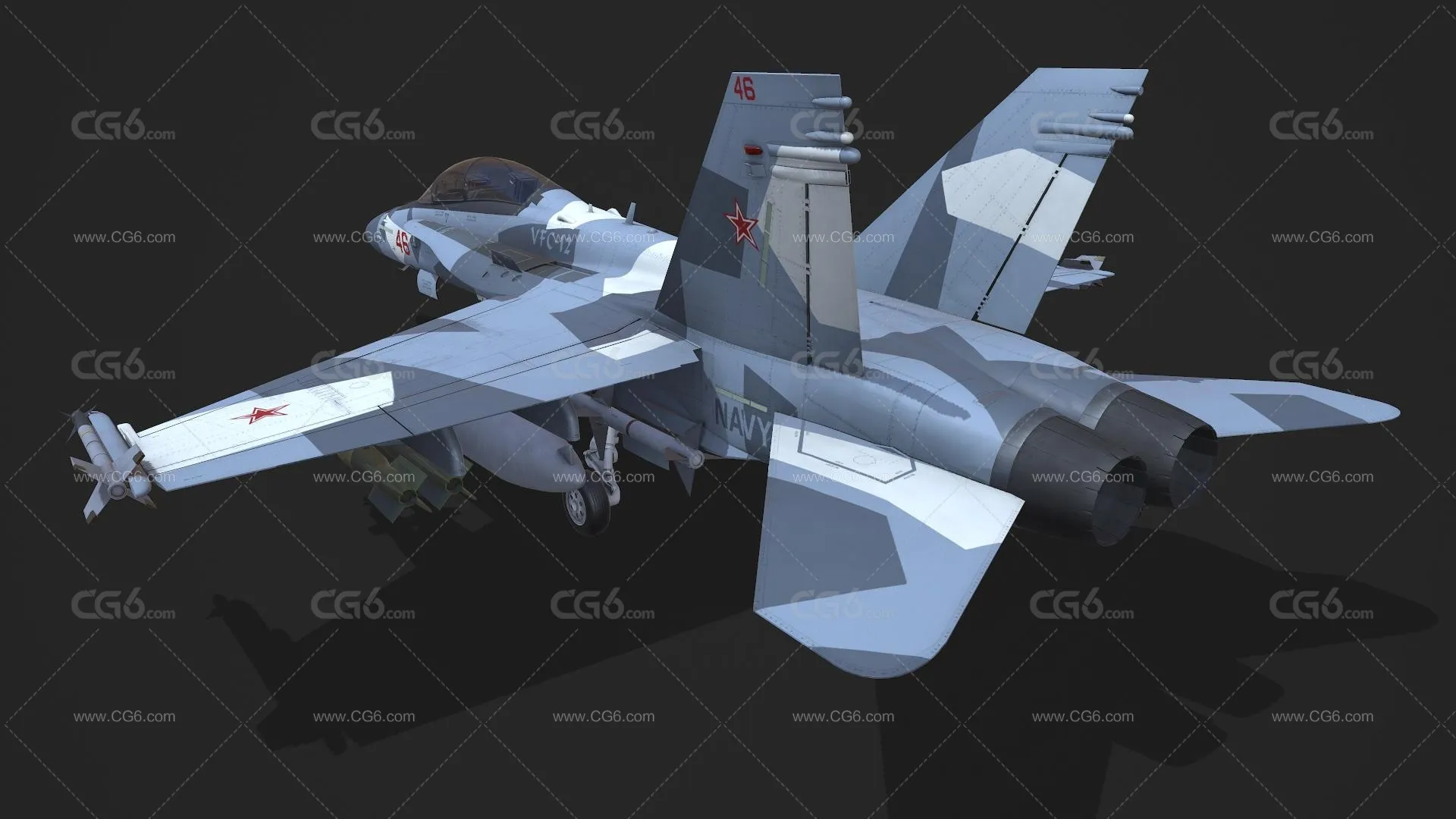 F/A-18D战斗攻击机 空军F18 F-18 D型超级大黄蜂战斗机 超音速战斗机 第三代战斗机 军用飞机 -3