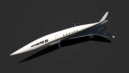 TU-444超音速商务喷气机 图444客机 概念超音速公务机 概念飞机 客运飞机3D模型