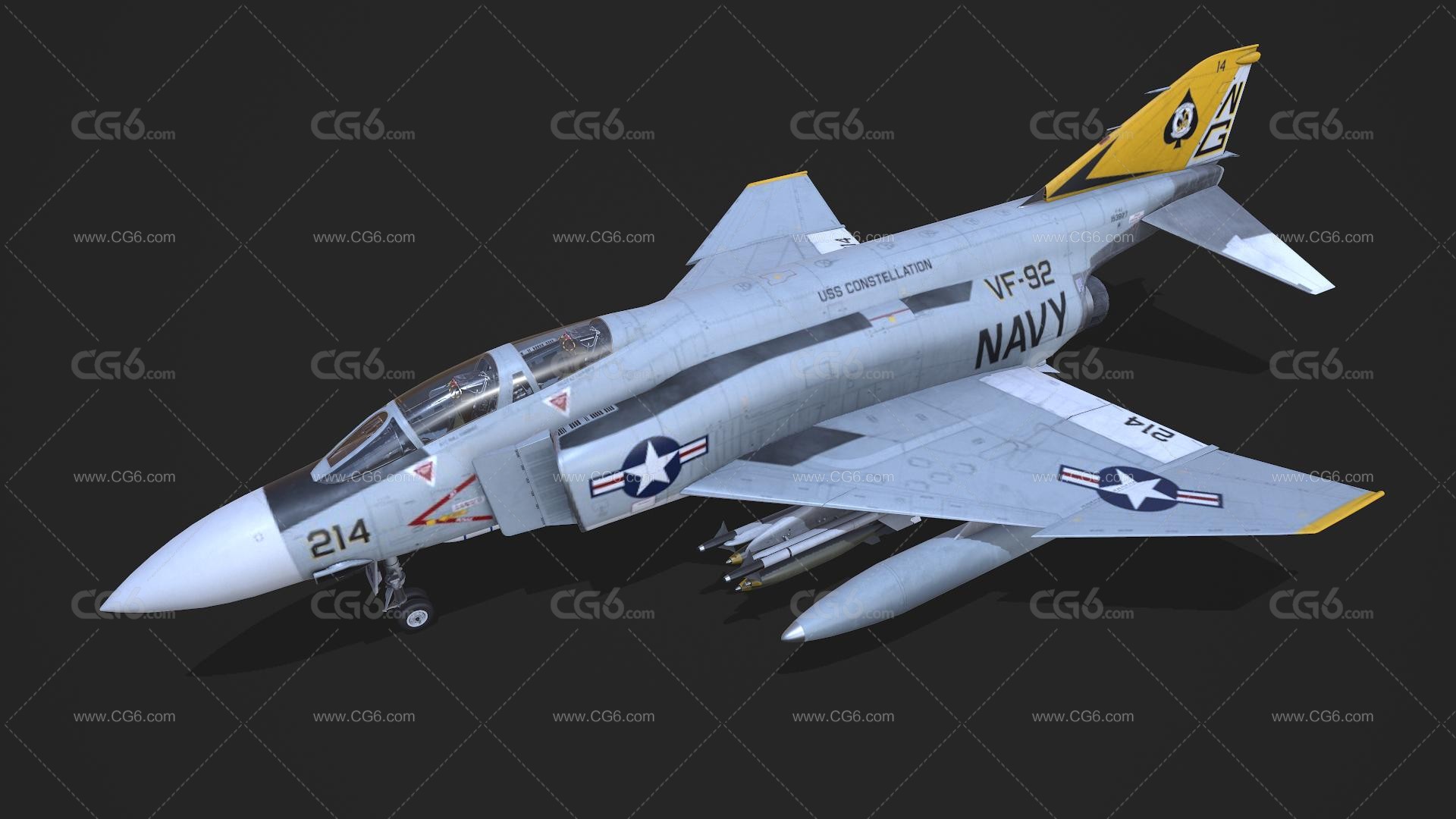 F-4J鬼怪战斗机 超音速喷气拦截机 幻影2战斗轰炸机 F4战机 二代机 军用飞机-1