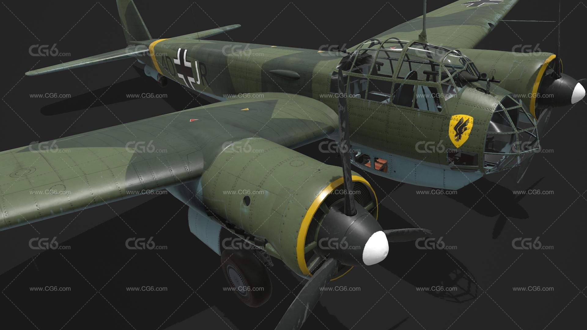 Ju88轰炸机 容克88 轰炸机 二战德国战斗机 中型轰炸机 容克-88 Ju-88军用飞机-5