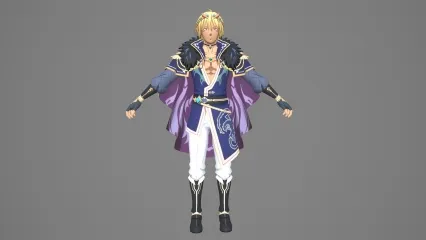 卡通手绘二次元部落国王 部落首领 领袖 领主 酋长 部落战士 武士 动漫人物3D模型