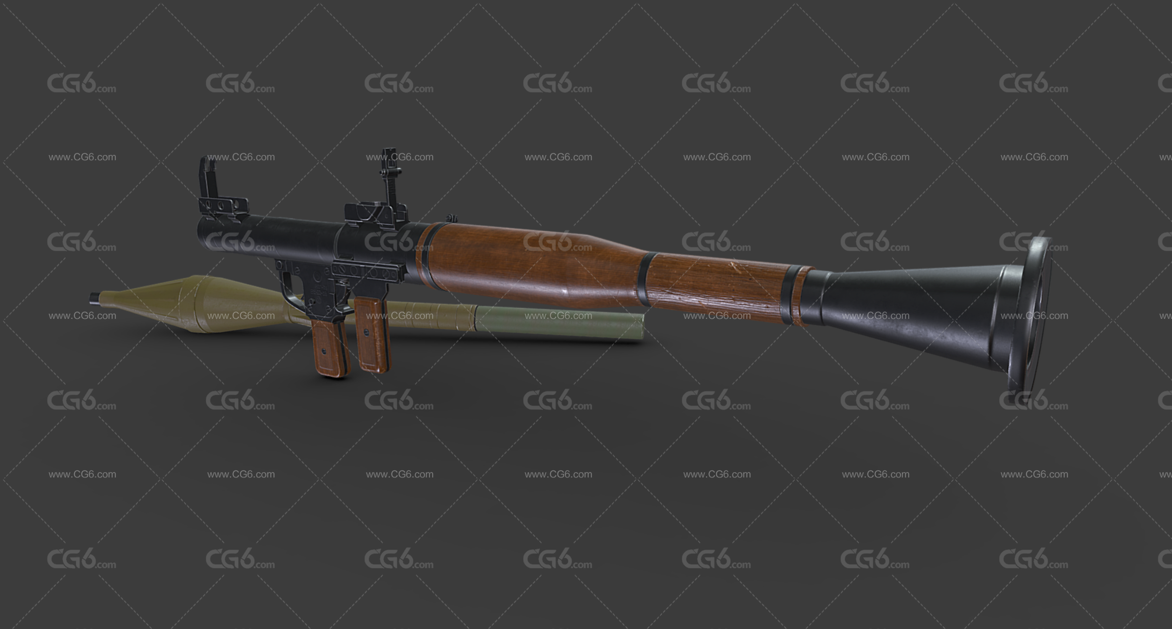 RPG-7式40mm火箭筒 火箭发射器 导弹发射器 火箭弹 火箭炮 RPG7反坦克导弹 便携式火箭炮-2