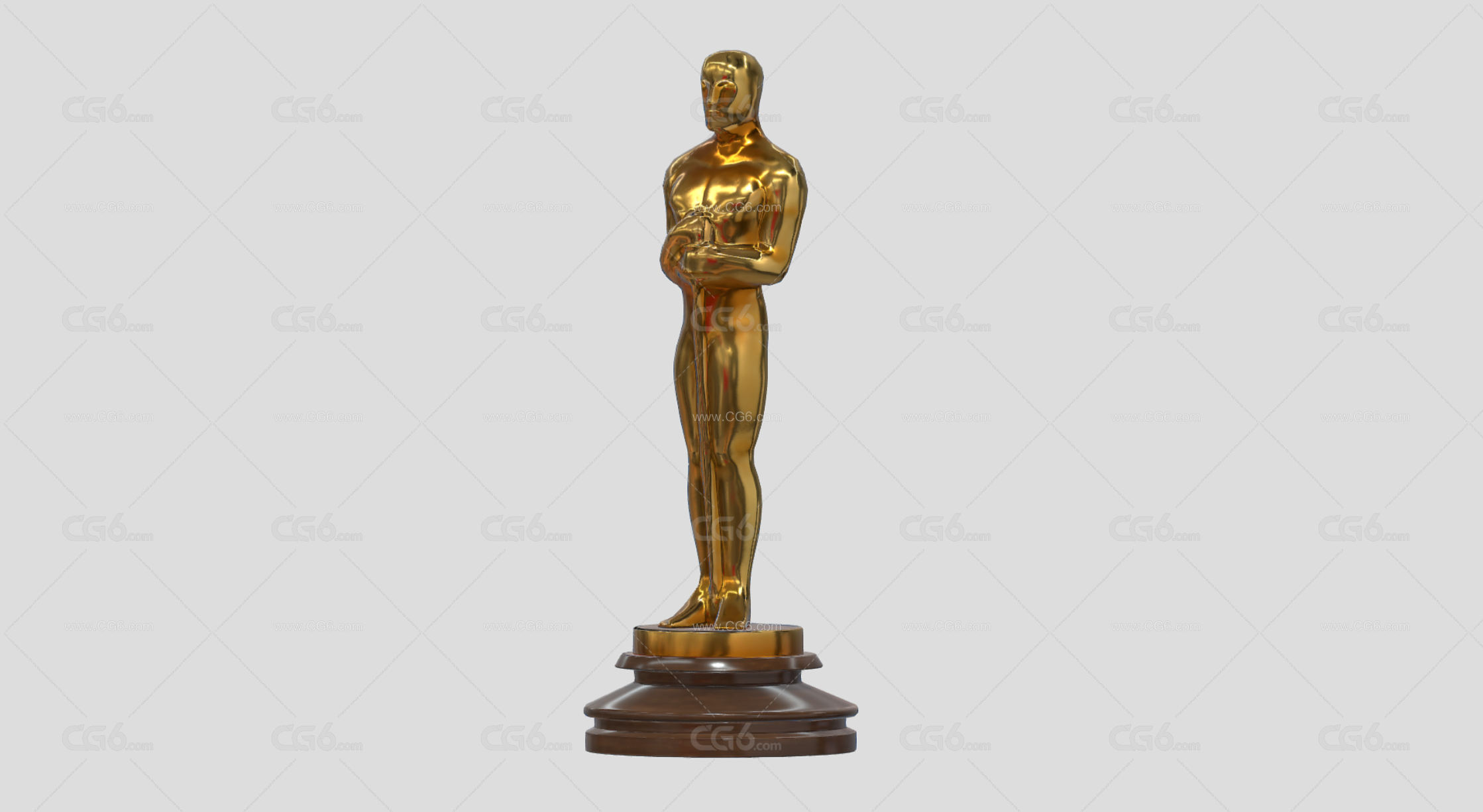 奥斯卡金像奖 Oscars 小金人 金像奖 黄金奖杯 合金奖杯 奥斯卡小金人奖杯3D模型-2