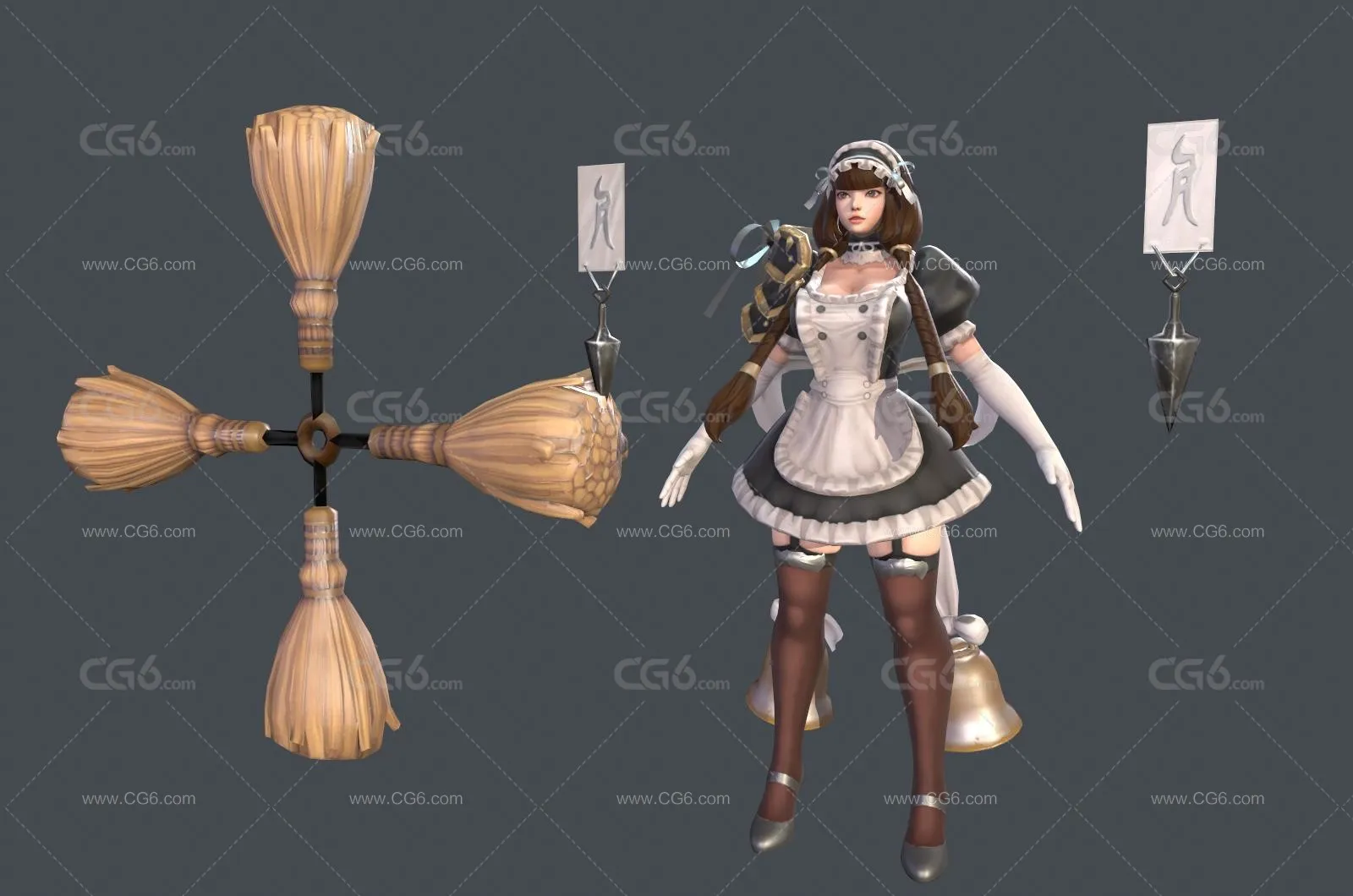神女  符文女王  小厨娘服饰-3