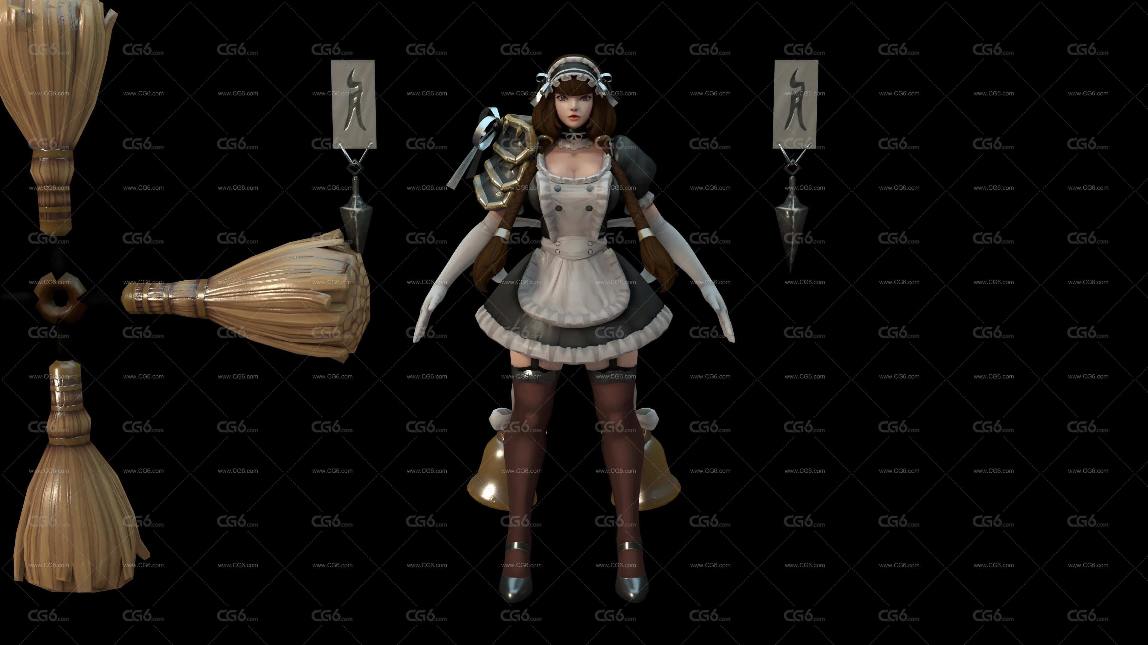 神女  符文女王  小厨娘服饰-1