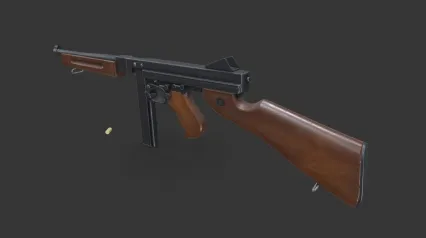 PBR 二战美军 汤普森 汤姆逊冲锋枪 M1A1 芝加哥打字机 黑帮武器 轻型冲锋枪