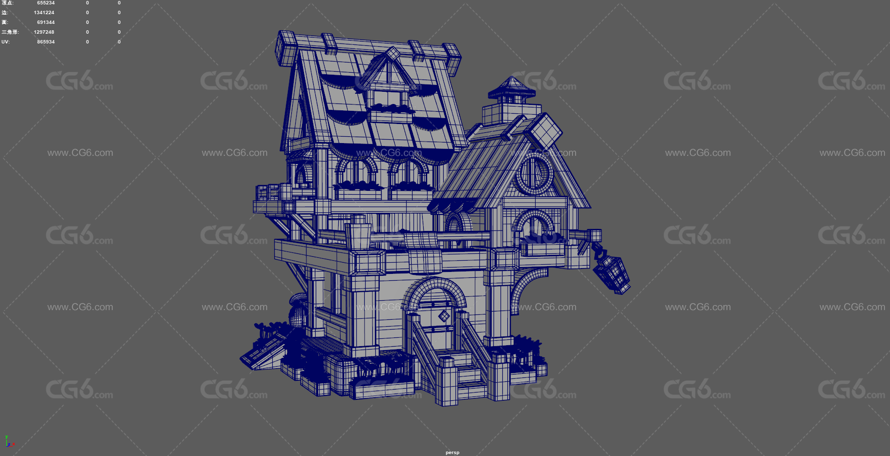 卡通小屋 Q版房屋 卡通建筑 中世纪小屋 小木屋 精灵小屋-7