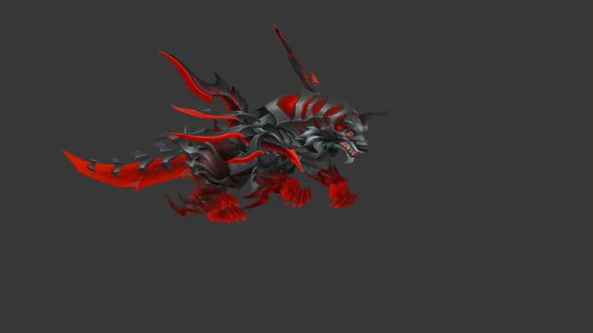  魔龙  火焰龙 神兽 怒焰血兽 动画模型