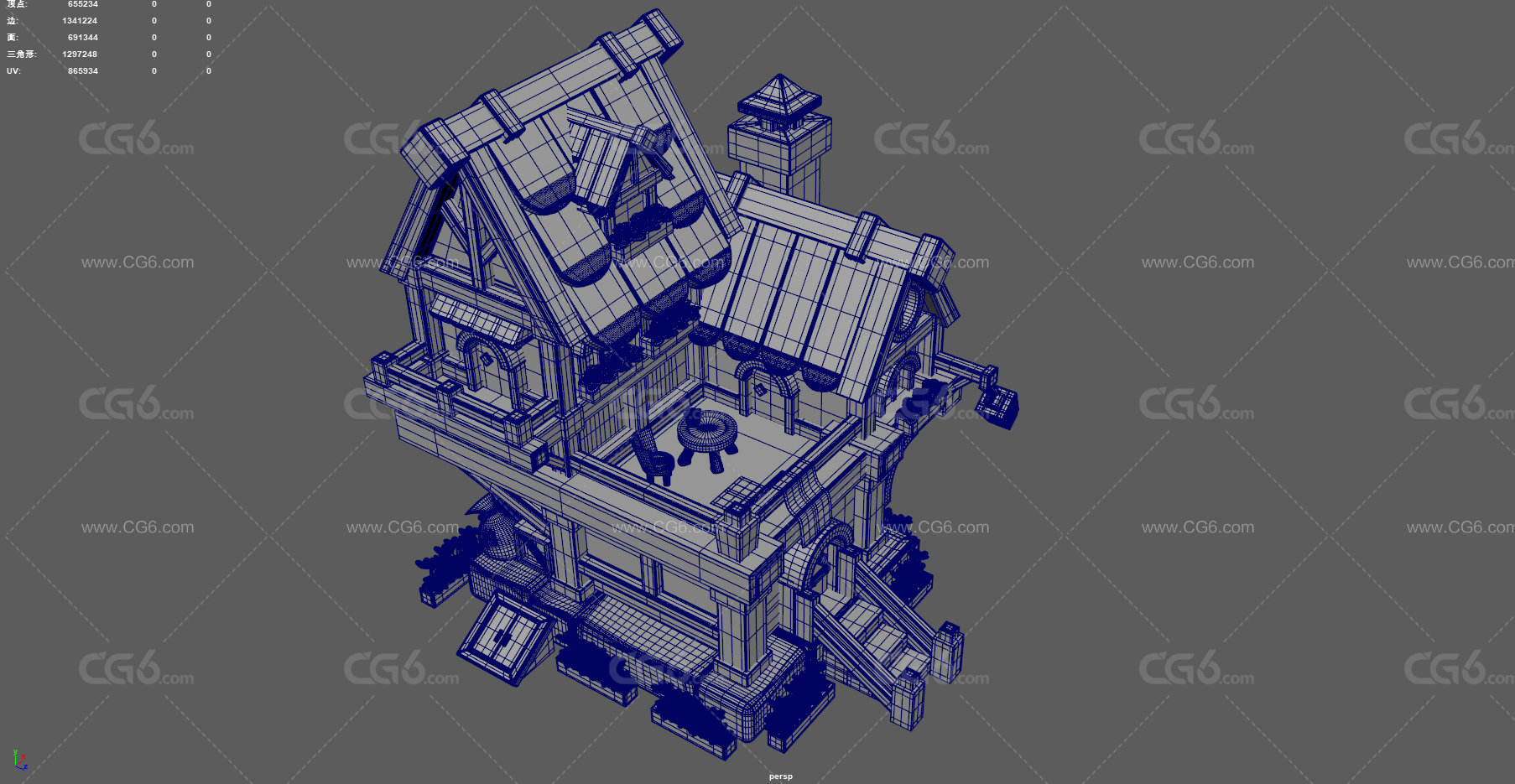 卡通小屋 Q版房屋 卡通建筑 中世纪小屋 小木屋 精灵小屋-10