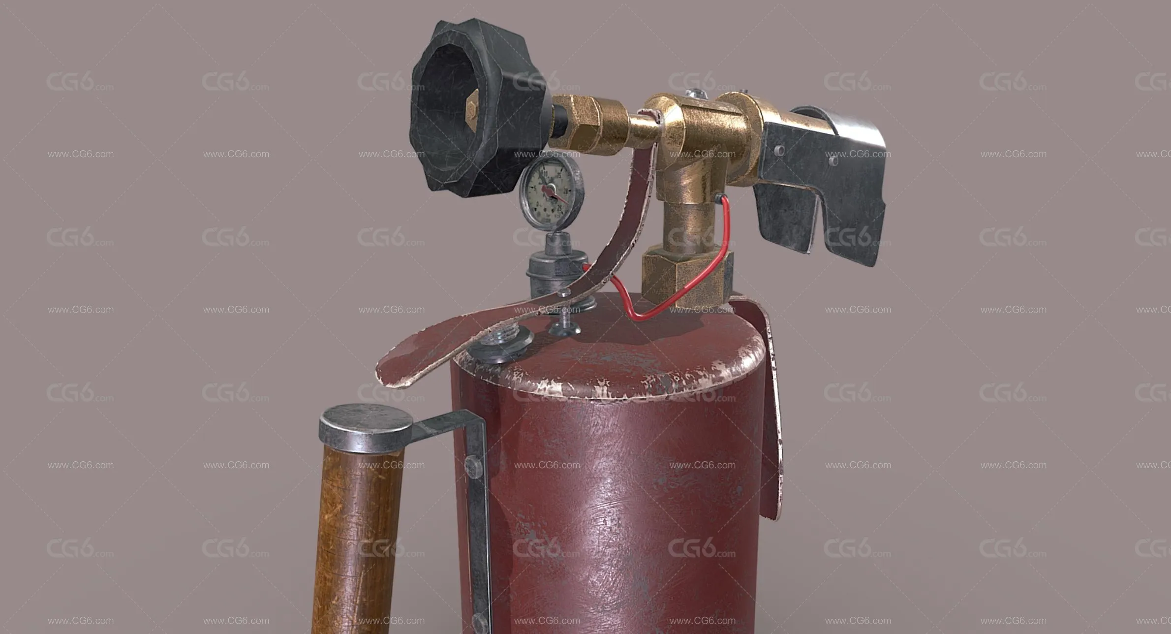 PBR次世代喷枪 喷灯 火枪 汽油喷灯 喷火器 烤肉工具 火焰喷射器 喷火灯 冲灯 加热工具3D模型-3