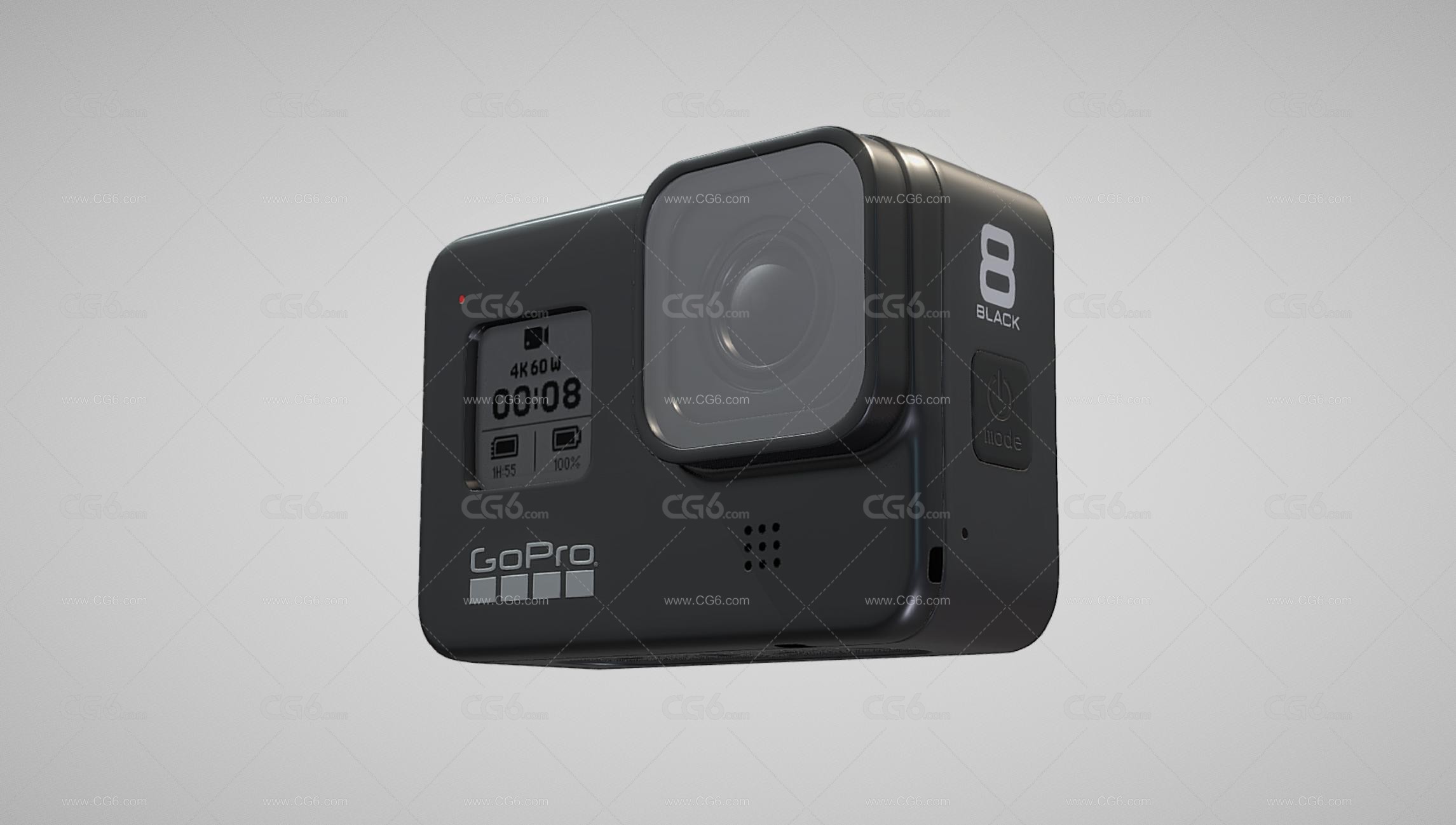 GoPro HERO8 Black运动相机 Vlog数码摄像机 GoPro相机 摄像机3D模型-1