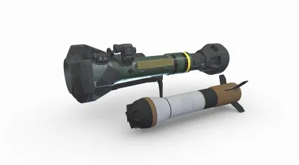 Lowpoly轻型反坦克武器 火箭发射器 火箭炮 军事武器 重武器 火炮器械 RPG 便携式火箭炮 单兵火箭筒