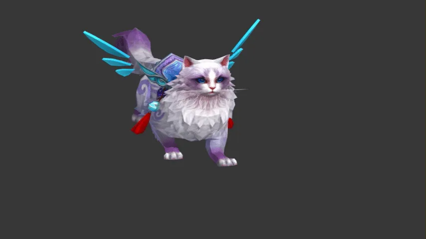 坐骑   布偶猫 萌宠猫咪  可爱猫咪动画模型-1