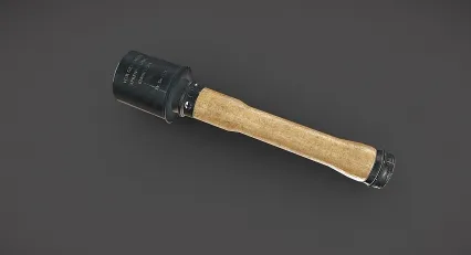 M24棍状手榴弹 武器 手榴弹 手雷 木柄手榴弹 炸弹 木柄手榴弹 投弹3D模型