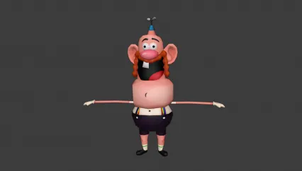 卡通爷爷 卡通角色 一颗牙爷爷 蒂奥爷爷3D模型