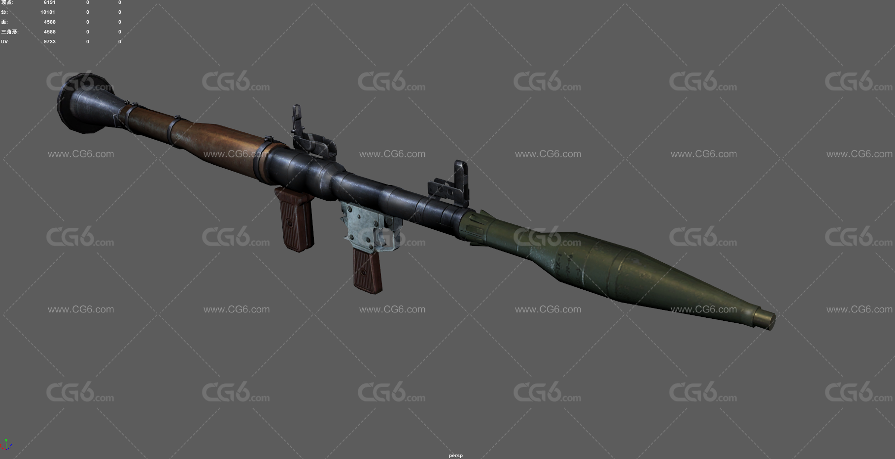 RPG-7火箭筒 反坦克炮 火箭筒 反坦克导弹 便携式火箭炮 火箭弹 军事武器 反装甲武器 火炮器械-3