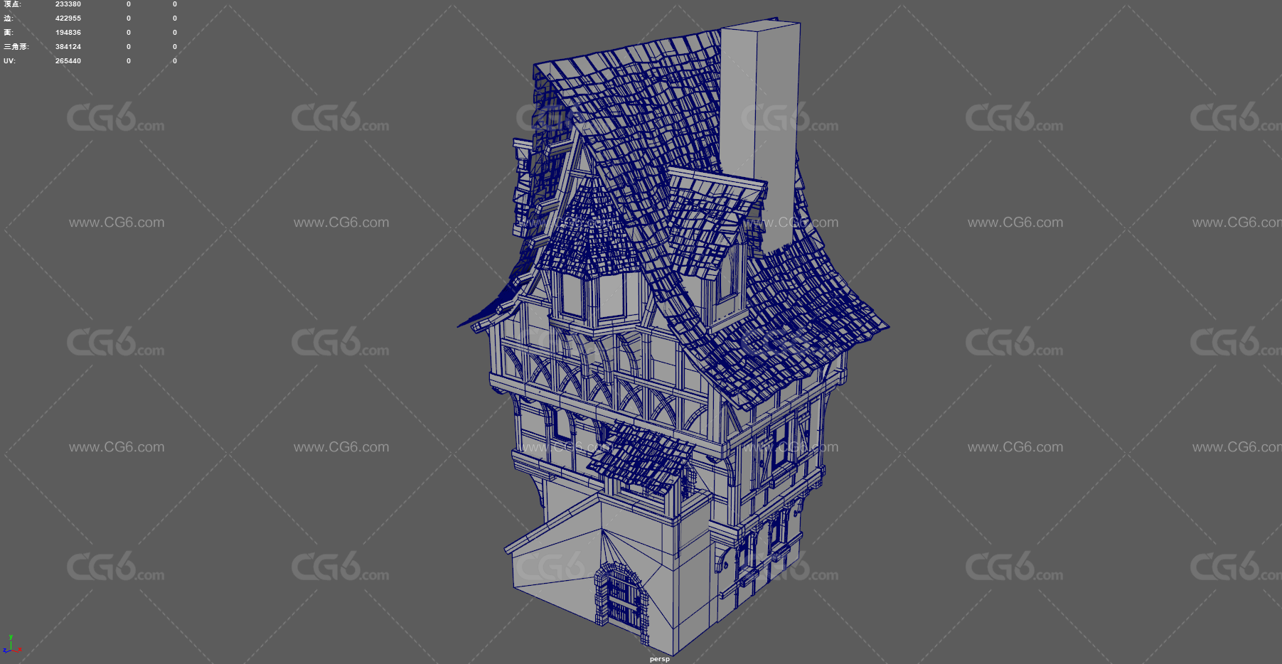 中世纪房子 木屋 中世纪建筑 木板楼房 古代房屋 场景建筑 欧洲建筑 楼房 城堡 庄园小楼-9