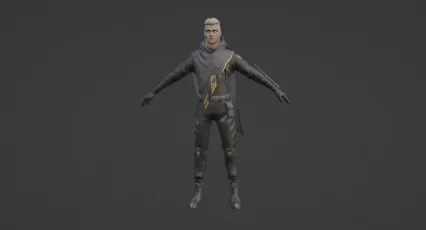 特工 杀手 帅气刺客 未来战士 探员 警探 武士 科幻战士 游戏人物3D模型