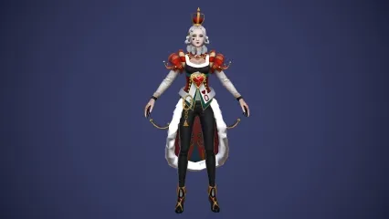 扑克人 红桃Q 扑克女王 小丑 红桃王后 皇后 皮蛋女王 魔术师 卡牌大师 游戏人物3D模型