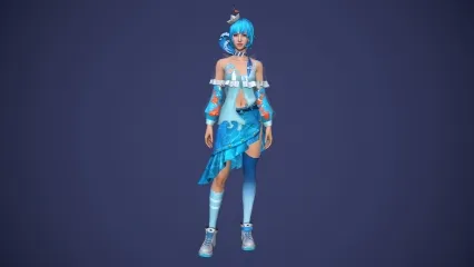 沙滩美女 美少女 萝莉 清纯美女 海的女儿 性感美女 时尚女郎 模特 海浪美女3D模型