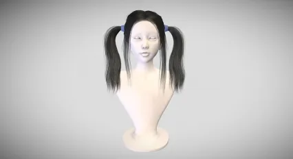 女性头发 女发 头发女 女头发 长发 双马尾 辫子 扎马尾 双辫子 双马尾 女性发型 发型女