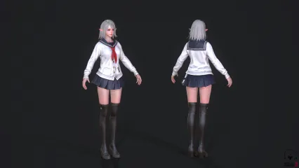 女生  萝莉女孩  学生服装  精灵学院学生