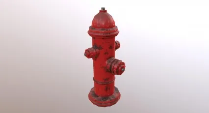 PBR次世代消防栓 红漆消防栓 给水栓 消防龙头 消火栓 消防工具 消防设备 消防设施 灭火器3D模型