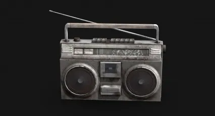 次时代低模收音机 Radio 老式复古收音机 古董收音机 老式录音机 收录机 无线电 老式磁带机